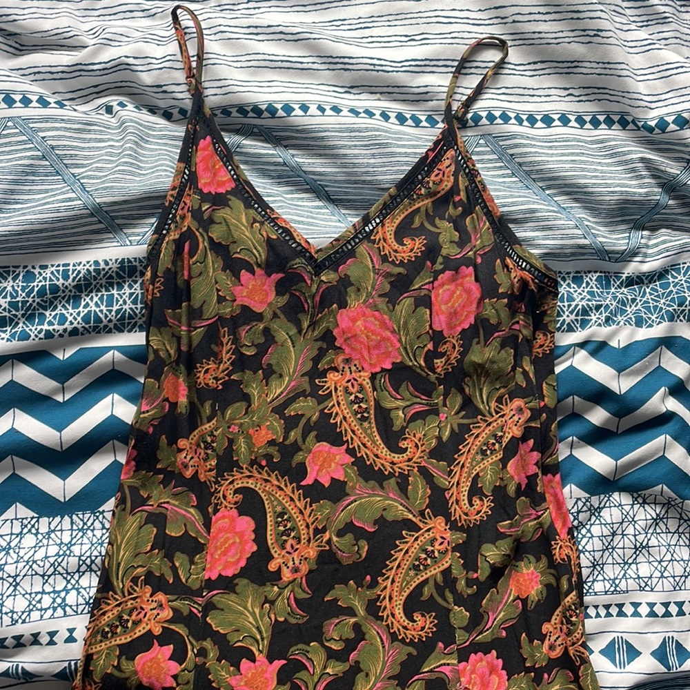 Spell and the gypsy etienne maxi slip slit strappy dress fit and flare floral - Picture 8 of 17